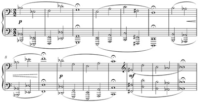 graphic illustration of a tone row