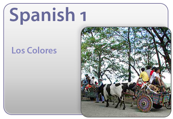 Spanish 1, Los Colores...... Carreta de Bueyes or Ox Cart; Artesanías in Costa Rica - The Costa Ricans are skilled artisans and make beautiful items for tourists to purchase as a remembrance of their trips. Pottery is one of the items that you can see all over the country, not mass produced, rather made by hand.  Another souvenir is the colorful carreta de bueyes.  Ox carts are used all over Costa Rica on coffee plantations and miniatures are sold to tourists.