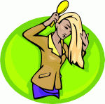 Brushing hair