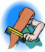 Combing hair