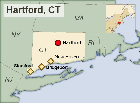 Map of Hartford