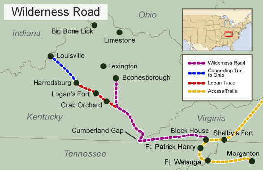 Wilderness Road through the Cumberland Gap