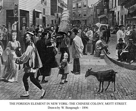 The Chinese Colony in New York, Mott Street