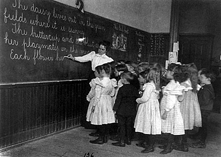 School children in the late 1800s