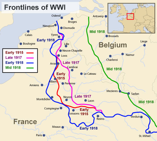 World War I area