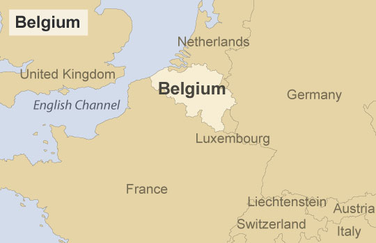 Map of Belgium