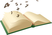 Textbook with numbers flowing out; iStock.com