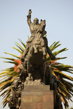 Statue of Simon Bolivar in Quito, Ecuador. Complete name Simn Jos Antonio de la Santsima Trinidad Bolvar y Palacios; Shutterstock.com