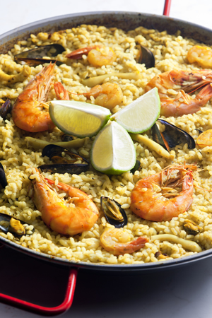 Paella with seafood; Shutterstock.com