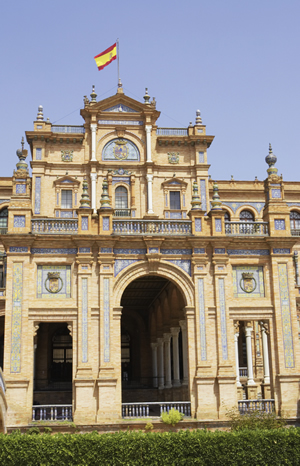 Spain, Andalucia, Seville, House of Plaza de Espana