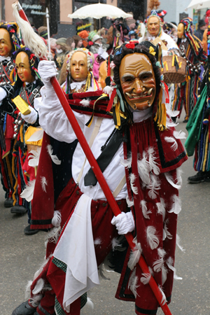 Traditional Carnival parade in Rottweil, Germany