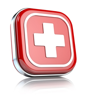 Emergency Red Cross symbol