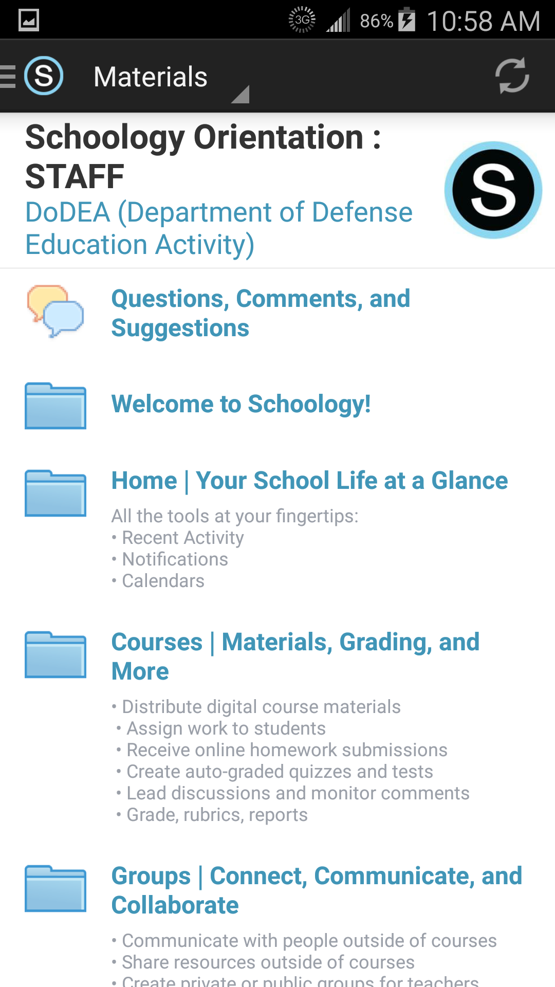 schoology app step 4