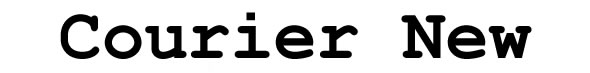 Monospace font example.