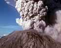 Mt. St. Helens during the eruption.