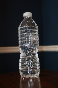 water bottle filled with water