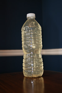 water bottle filled with water