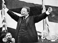 President Roosevelt giving a speech.