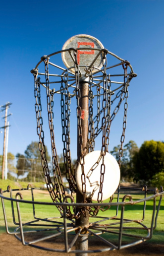 disc golf basket