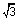 square root of three