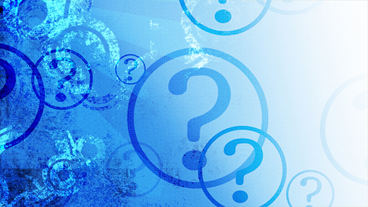 Mosaic of circles with question marks