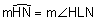 the measure of arc HN equals the measure of angle HLN