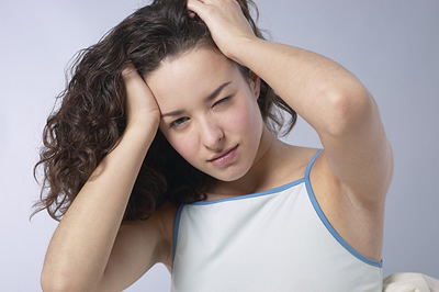 Teen girl showing her emotions.