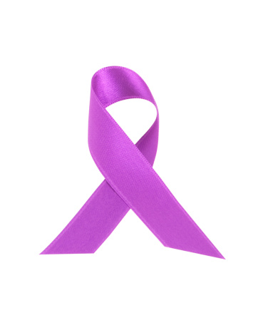 Purple domestic violence awareness ribbon