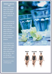 Weight loss water, not FDA approved.