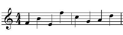 Treble clef note names example