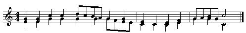 music example with melody and counter melody