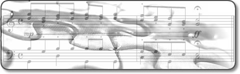 a music staff with notes