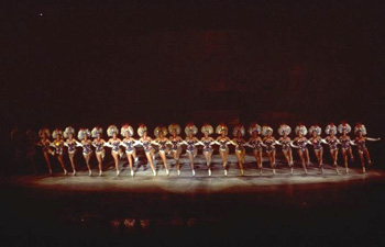 Broadway kick line