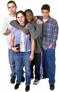 group of teens